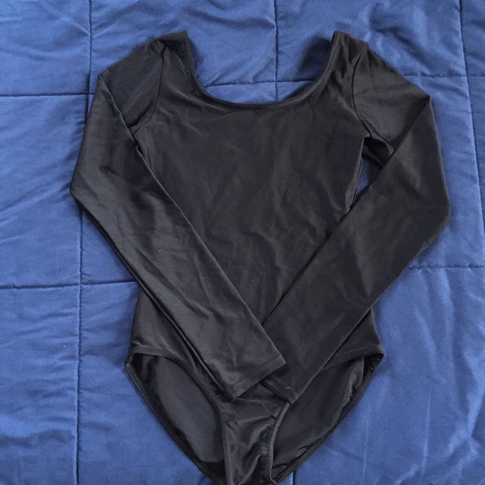 Black long sleeve leotard